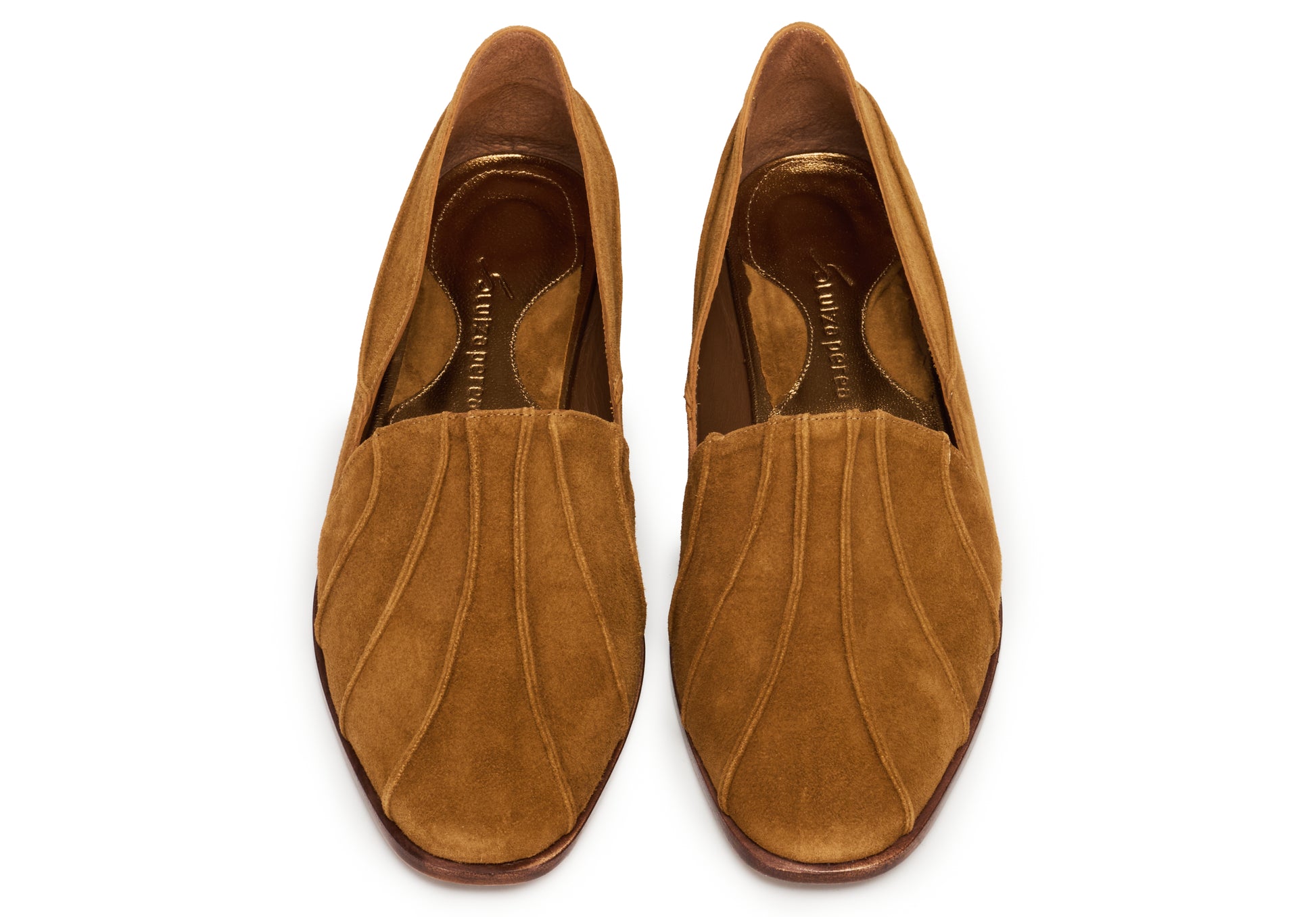 mocassim classico de camurça caramelo