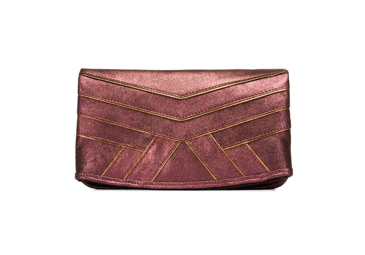 bolsa a tiracolo de couro roxa