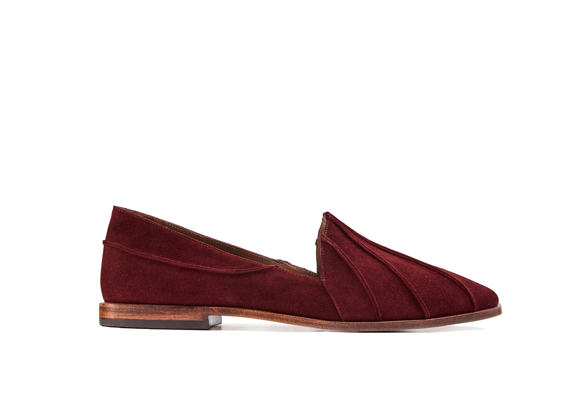 mocassim clássico de couro vinho