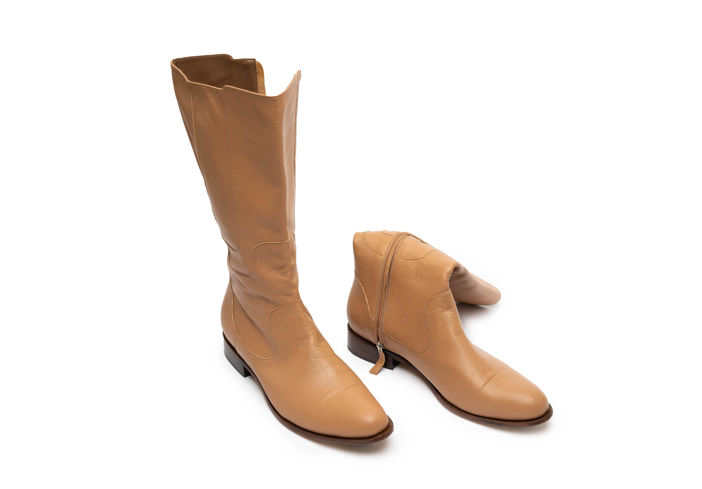 bota de cano alto montaria classica caramelo