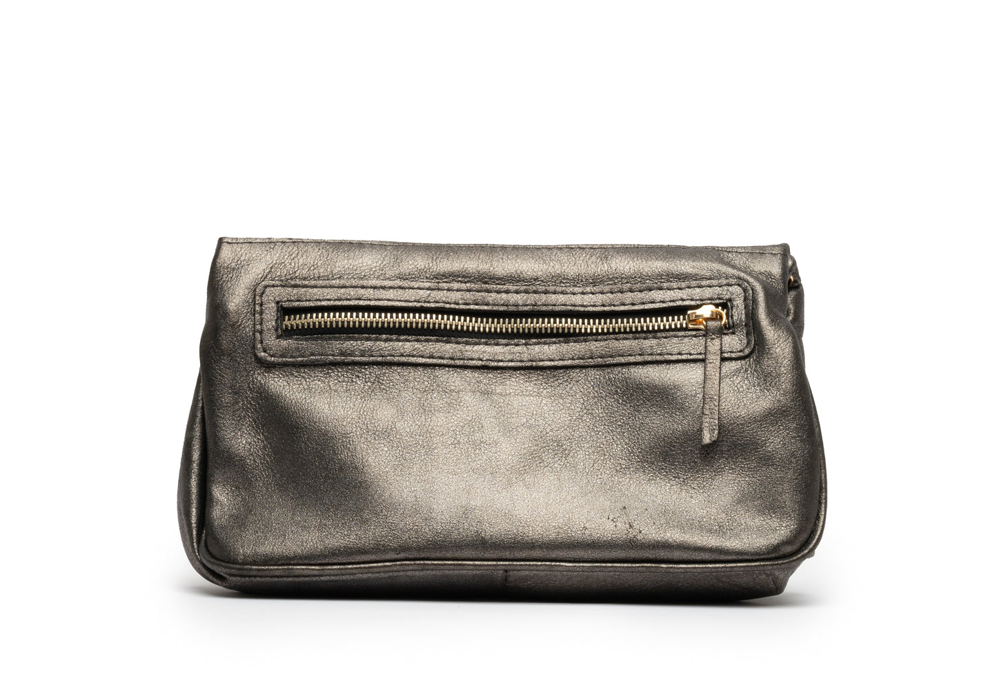 clutch de couro grafite