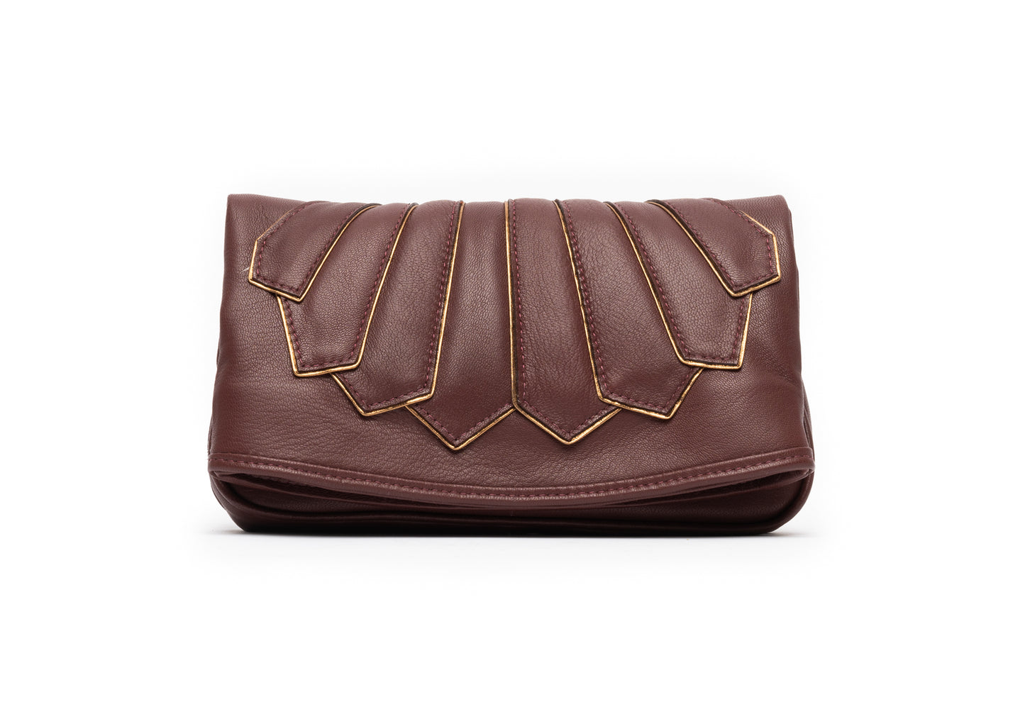 Bolsa de couro marrom com alça