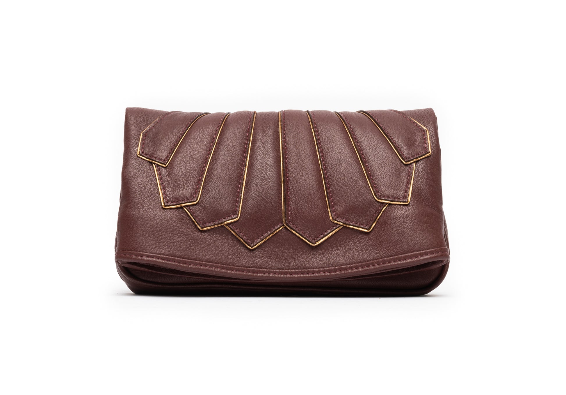 Bolsa de couro marrom com alça