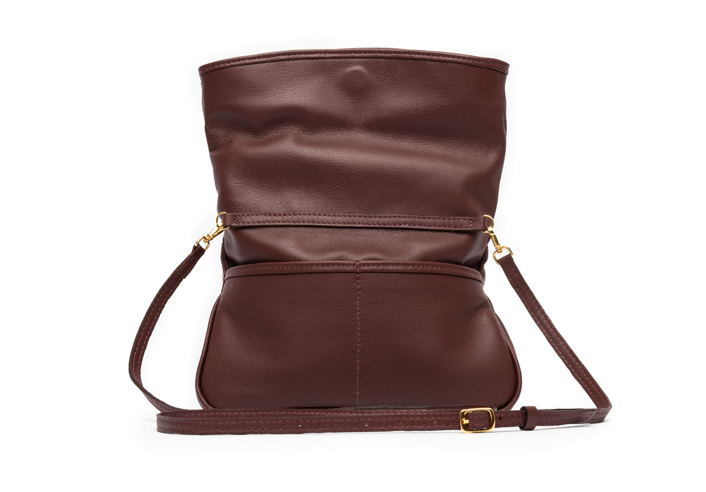 bolsa de couro marrom bolsos internos