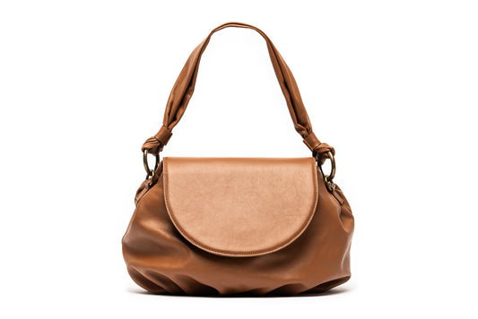 Bolsa de couro caramelo feminina leve e elegante 