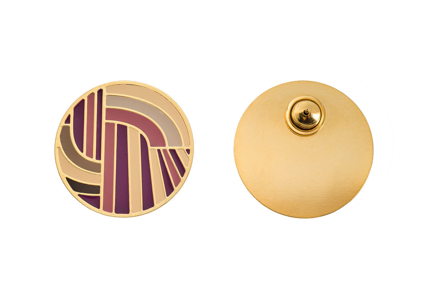 brinco dourado banhado em ouro 18k e esmaltado 