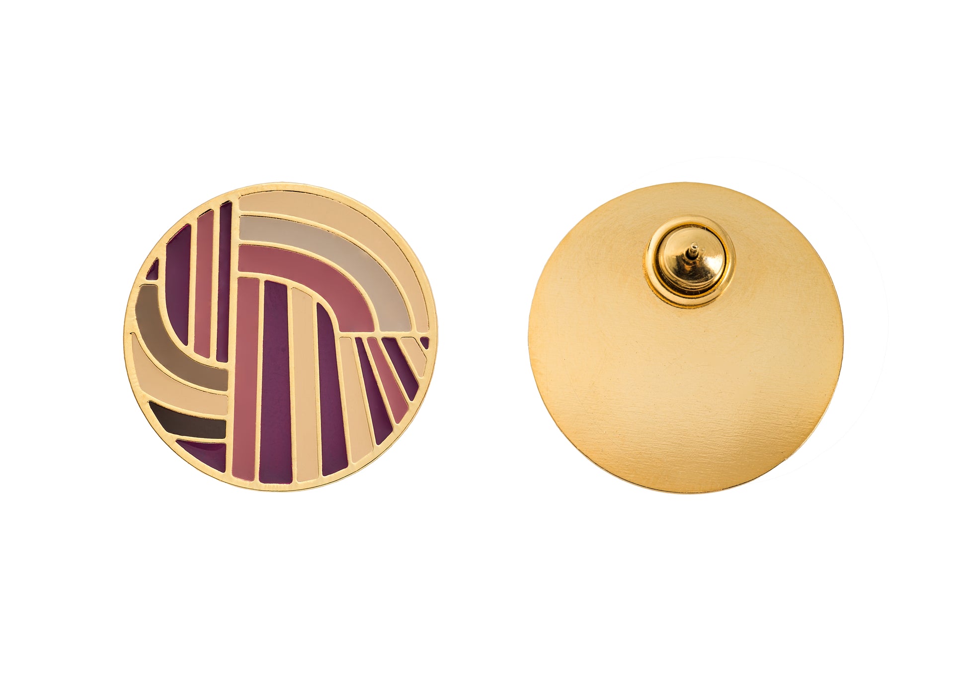 brinco dourado banhado em ouro 18k e esmaltado 