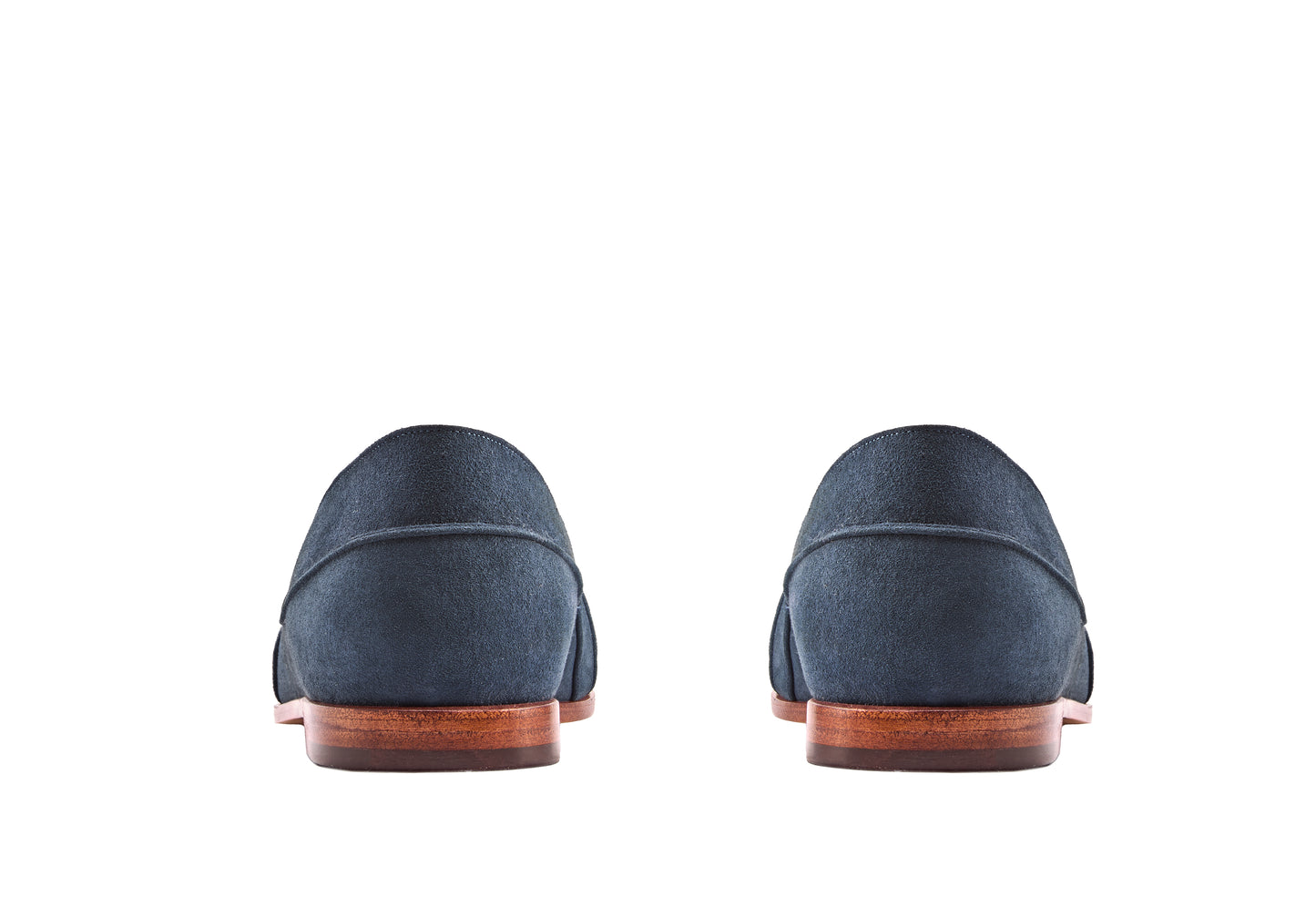 mocassim de couro azul confortável