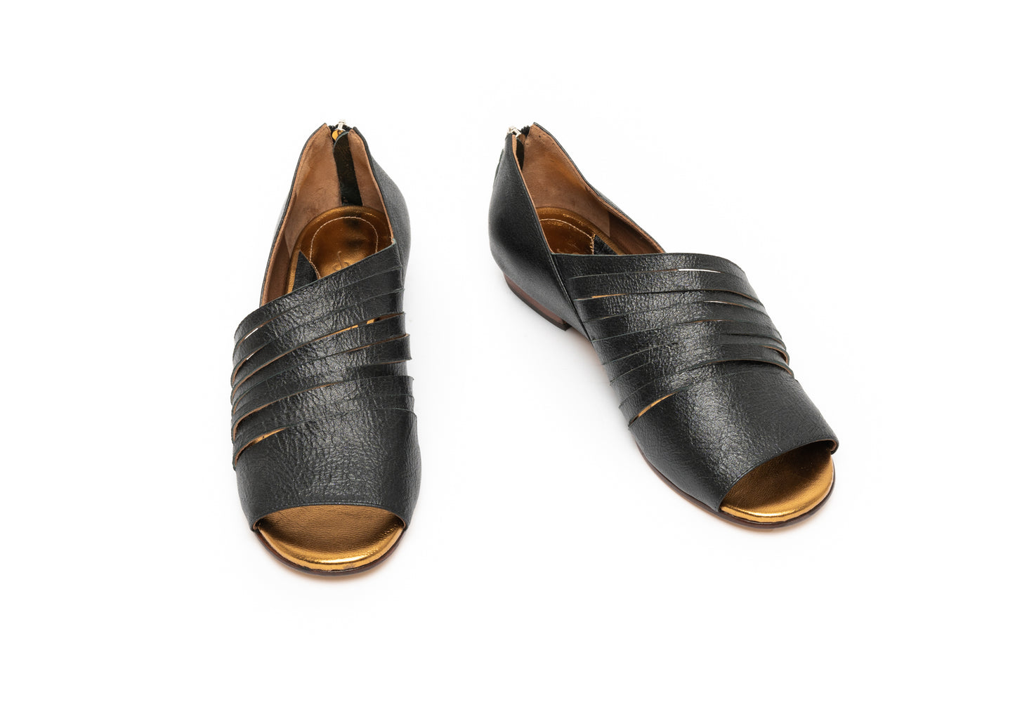 Assandalhado Tiras Preto