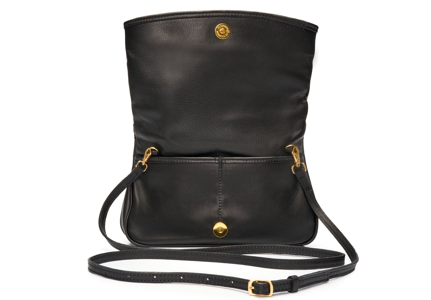 bolsa de couro com alça preta