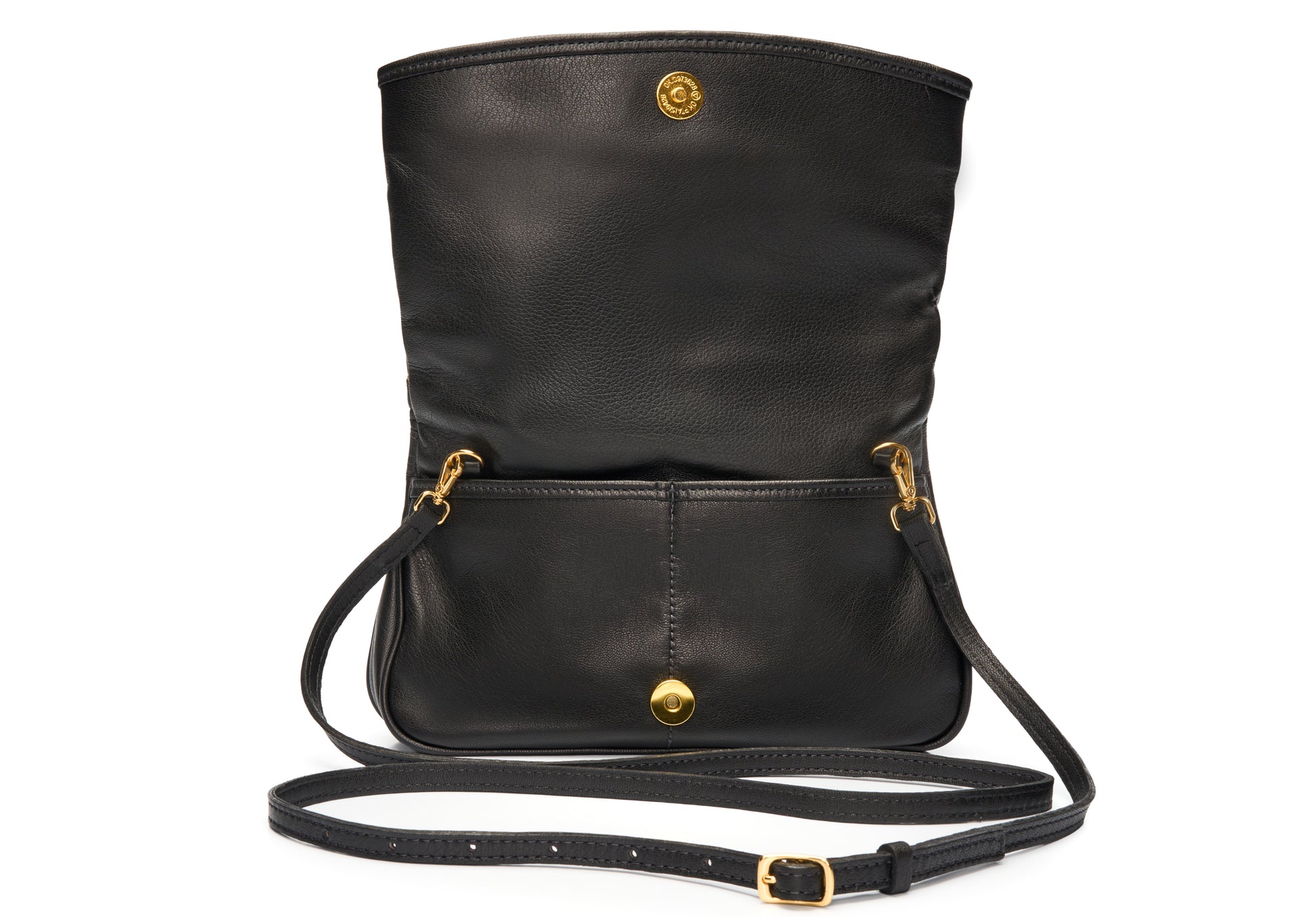 bolsa de couro com alça preta