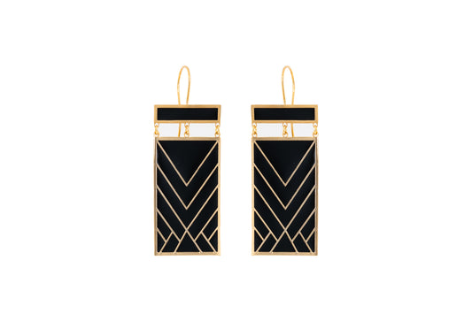 Brinco Esmaltado Preto Billie